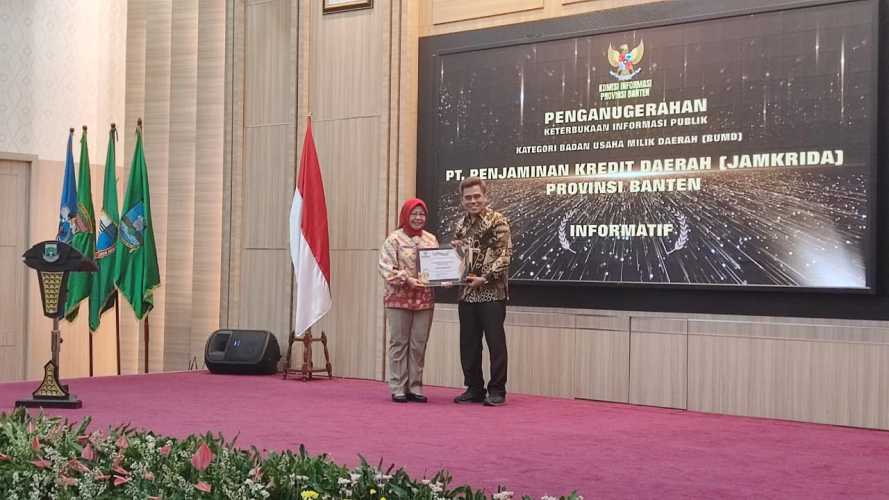 PPID - Jamkrida Banten Raih Penghargaan Badan Publik Informatif Yang Ke 3 Kali